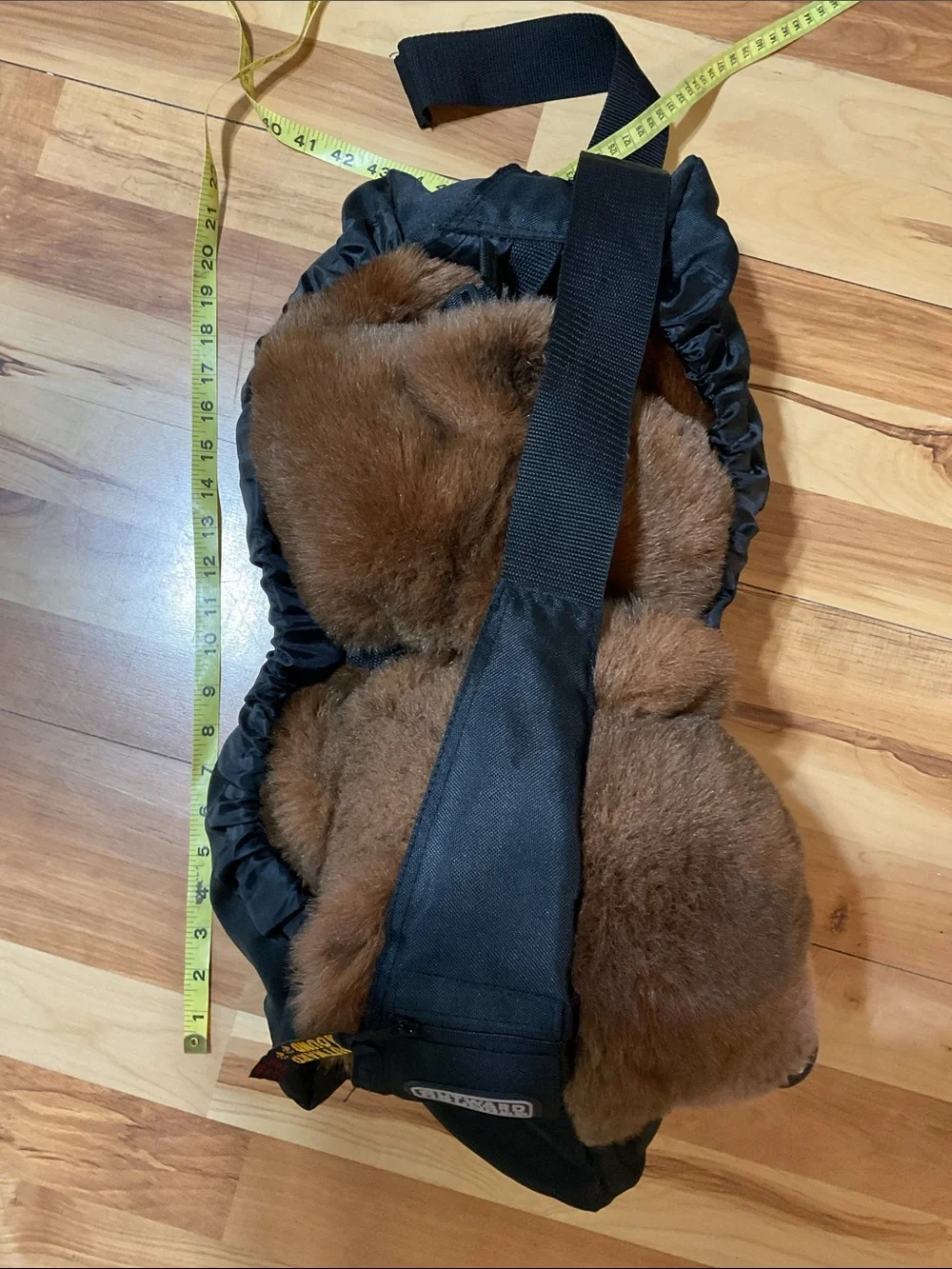Outward Hound Black Pet Sling Carrier with Strap Pocket